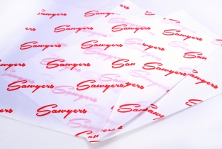 Printed tissue – bold or subtle.  Carrying your brand right to the consumer