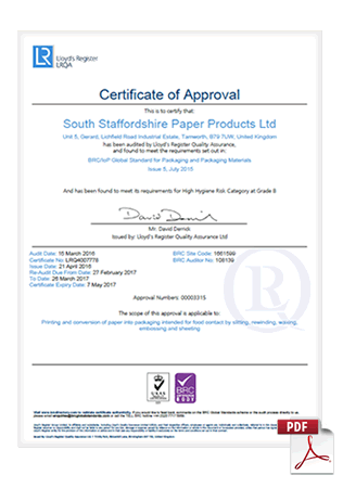 BRC Certificate